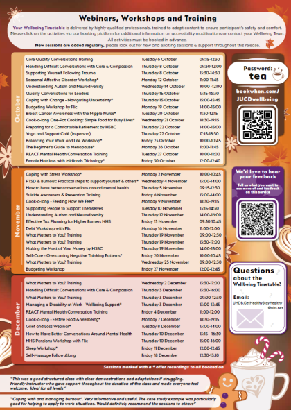 Autumn Wellbeing Activities