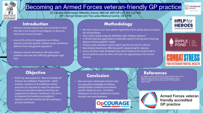 Become an Armed Forces Veteran Friendly GP Practice - C Robertshaw